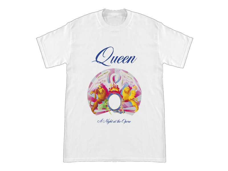 Manga Corta Mujer : Camiseta de Mujer Queen A Night At The Opera Blanca